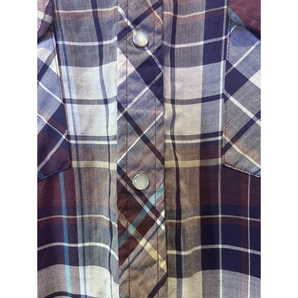 Rock Creek Ranch Western Shirt Mens XL Plaid Pearl Snap Cowboy 24" P2P - Picture 5 of 5